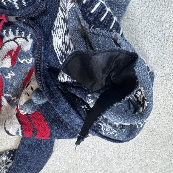 Christmas Cardigan Zip Sweater Women's Small Heirloom Collectibles Polar Bears - Picture 7 of 7